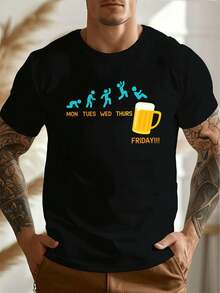 T-shirts pour hommes - Noir - Voir 1