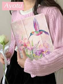 Ayotu The Tablet Case With Floral Hummingbird Pattern And Kindle E-Book Case Are Compatible With 10th Generation, 11/Air 4th/Air 7th/9.7 Inches, Kindle (11th Generation -2024 Version) (6 Inches) Kindle Paperwhite 12th Gen 2024, Making It A Stylish And Simple Holiday Gift. - Multicolor - View 2