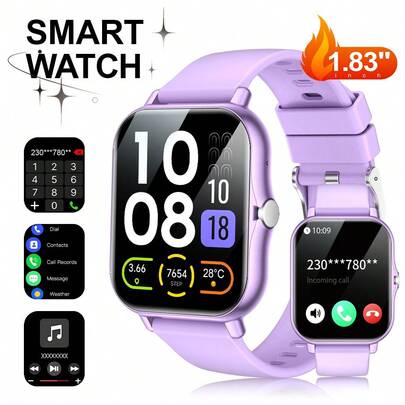 Reloj inteligente de pantalla táctil completa: compatible con llamadas inalámbricas, podómetro, control de música, juegos y funciones de fitness, compatible con teléfonos Android/iOS, adecuado tanto para hombres como para mujeres. Equipado con batería de 180mAh, una opción de regalo ideal para Año Nuevo, San Valentín, Pascua, Día de la Madre, Día del Padre, Halloween, Acción de Gracias y Navidad.