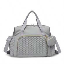 1 pieza Bolso de mamá multifuncional con compartimentos, bolso colgante, bolso de mano, bolso de hombro, bolso de cosméticos, bolso portátil para maternidad y biberón de bebé, almohadilla para pañales, bolso organizador - Multicolor - Ver 12