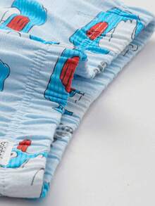 Balabala 婴儿睡衣套装，短袖纯棉家居服，轻薄夏季家居服 - 藍色調 - 查看 5