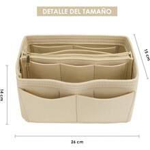 ¡RecomendadoLukovee Organizadores de Bolsa de Mujer, Organizador de Bolsas de Mano de Fieltro Insertar Multipockets, Bolso Organizador Maquillaje Neceser Aseo de Viaje, compatible con una variedad de marcas¡Top de Temporada - Beige - Ver 8