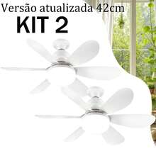 Large 42cm Ceiling Fan With Six Blades And Integrated Light. LED Lights. Remote Control, Quiet Operation, E27 Socket, High Efficiency And , Easy Installation. Modern Minimalist Style. Ceiling Fan. Fan. Fan With Lights. - 42cm - View 10