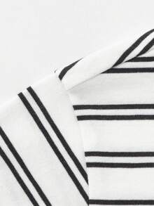 Balabala 2026 Summer Cute & Fun Baby Short Sleeve T-Shirt - White and Black - View 7