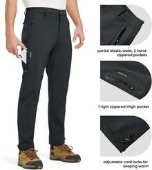 ¡RecomendadoYSENTO - Pantalones de esquí de nieve para hombre, impermeables, aislados, de forro polar, pantalones de senderismo¡Top de Temporada - A - Ver 4