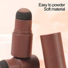 J·FOCUS 1支5克棕色发际线粉扑管（空粉扑管），腮红棒空管，化妆粉棒管包装，化妆品可填充粉扑管 - 棕色 - 查看 1