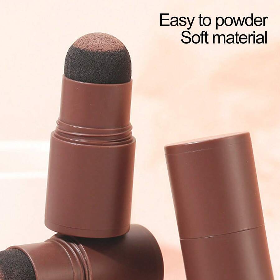 J·FOCUS 1支5克棕色发际线粉扑管（空粉扑管），腮红棒空管，化妆粉棒管包装，化妆品可填充粉扑管 - 棕色 - 查看 1