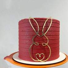 1 pezzo/3 pezzi/6 pezzi Decorazioni per torta in acrilico a forma di coniglio di Pasqua, decorazioni per torte per feste di Pasqua - Multicolore - Visualizzare 7