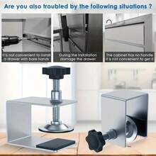 2PCS Coldrolled Steel Drawer Fixing Clips Drawer Front Installation Clamps - Furniture Cabinet Mounting Hardware Tool For Drawer Front Installation, Cabinet Assembly, Furniture Repair, Home Improvement, Woodworking DIY, Kitchen/Bathroom Drawer Fixing - High-Strength Sturdy Coldrolled Steel, Secure Anti-Slip Holding, Easy Quick Alignment, Labor-Saving Installation, Reusable Durable Design, Essential Drawer Mounting Helper For Homeowners & Furniture Installers - default - 查看 5