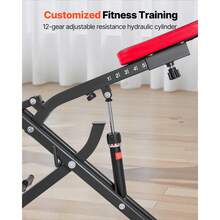Kniebeugenmaschine für tiefe Kniebeugen zu Hause, klappbares Trainingsgerät, Gesäßtrainer mit 12-stufigem einstellbarem Widerstand, Heimtrainingsgerät für Gesäß und Beine, Glute Machine - 12-stufiger Hydraulik-Widerstand, neutrale Farbe - Übersicht 5