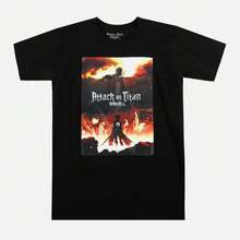 Tween Girl /Boys Clothes Casual Funny Print Crew Neck Short Sleeve T-Shirt, Summer Top, - Poster Art T-ShirtAdult + Children Sizes In One Listing! This Breathable Cotton Tee With Fun Prints Is Lightweight Enough For Summer Wear And Cozy For Layering In Cooler Weather. - 黑色 - 查看 1