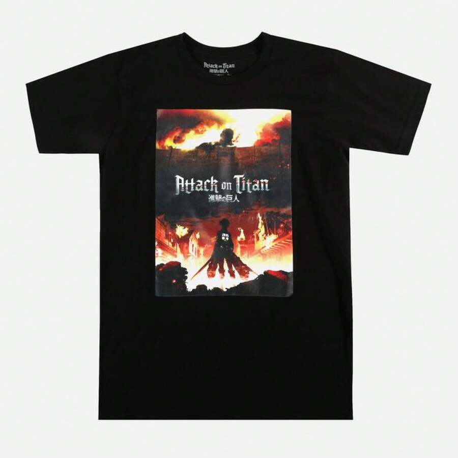 Tween Girl /Boys Clothes Casual Funny Print Crew Neck Short Sleeve T-Shirt, Summer Top, - Poster Art T-ShirtAdult + Children Sizes In One Listing! This Breathable Cotton Tee With Fun Prints Is Lightweight Enough For Summer Wear And Cozy For Layering In Cooler Weather. - 黑色 - 查看 1