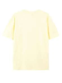 Disney Shi Diqi And Angel Heart Guitar Flower Printed Men's T-Shirt-Light Blue Casual Street Style, Breathable Summer Round Neck And Short Sleeves, Machine Washable And Easy To Care, Interesting Design, Durable Printed Top. - Màu be - Xem 2