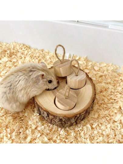 木制猫咪、仓鼠玩具、宠物觅食零食盒、兔子豚鼠磨牙玩具、仓鼠栖息地装饰
