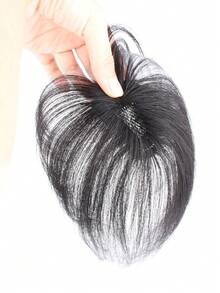 4x6cm Bangs Hair Topper, For Women, Clip-In Real Human Hair Extensions, 360° Coverage Of White Hair, Adds Volume, Suitable For Thin Hair, Seamless Top Hair Piece, Lightweight Straight Hair, Suitable For Daily Wear - Multicolor - View 8