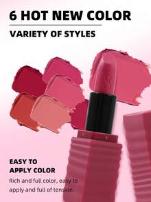 USHAS哑光唇膏，防水，持久，不粘腻，优雅的红粉色调，质地轻盈，适合所有肤质 - #01 - 查看 4