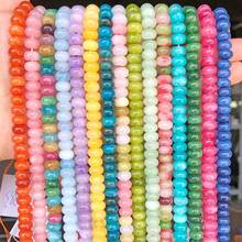 5x8毫米天然算盘圆珠玉石英石扁平圆形DIY吊坠手链散珠珠宝制作材料 - abacus - 查看 6