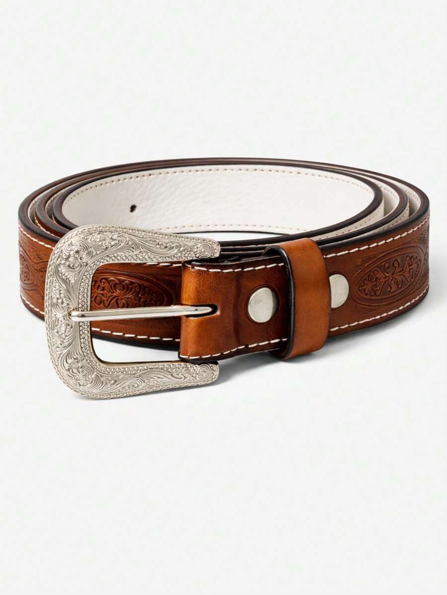 1. Boho Casual Vintage Party Street Work Genuine Leather Buckle - Havana - View 1