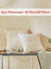 2 piezas Fundas de cojín decorativas de estilo bohemio de jacquard, funda de cojín con bordado geométrico color caqui, adecuado para sofá, decoración del hogar para todas las estaciones, suave y transpirable, lavable a máquina, gran regalo, inserto de cojín no incluido - Caqui - Ver 14