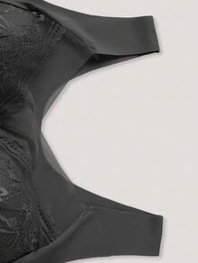 1pc Women Lace Bra, Seamless Wireless Padded Bra, Backless Tube Top Bra, Sexy Lingerie - Black - View 9