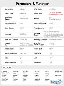 SERVO S45 PRO Mini Smartphone, 2GB RAM 16GB ROM, Dual SIM Dual Standby, GPS WiFi, 4.5 Inch Display, 4G Network, Dual Camera - Orange - View 11