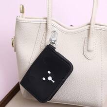 New Creative Leather Bear Coin Purse Cute Bag Pendant Car Keychain Key Chain Mouth Red Envelope Headphone Bag Pendant - Multicolor - View 2