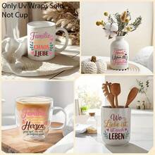 24 Stücke deutsche Familien Sprüche Aufkleber Rub-On UV DTF Tassen Wraps Aufkleber kompatibel für Glas mit deutschen inspirierenden Sprichwörtern, Familien Haus Zitat Design Familien Spruch Phrasen Aufkleber - selbstklebend für Tassen, Flaschen, Basteleien - ideales Familien Geschenk - Verschiedenfarbig - Übersicht 5