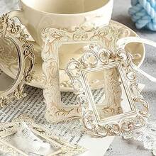 40Sheet Lace Frames Scrapbook Paper Vintage Hollow Embossed Photo Materials For DIY Junk Journal Crafts Journaling Scrapbooking Supplies Window Decoration Background Paper - Various - View 7