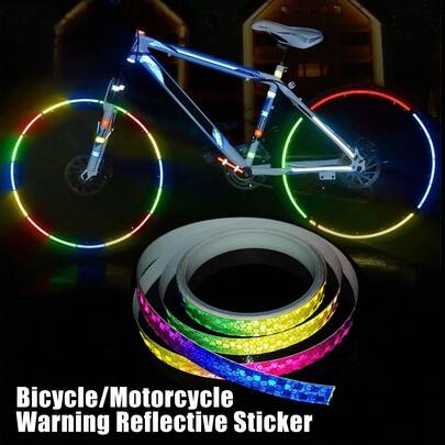 Fahrrad/Motorrad Hochsichtbare reflektierende Aufkleber, Damen Autozubehör, Fahrrad/Motorrad/Auto dekorative Accessoires, geeignet für Mountainbike Nacht Reflektions-Sicherheitswarnung, Motorradräder, Autos, Fahrräder, Fahrrad reflektierende Aufkleber, dekorative Streifen, als Geschenke für Männer verwendbar, Auto Dekoration, Auto Aufkleber