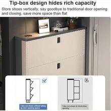 Estantería De Zapateras, 3 Niveles Organizador Zapatos Moderno Para Entrada, Pasillo, Sala - Gris - Ver 4