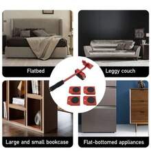 5 Heavy-Duty Furniture Handling Machines Handling Machines And Mobile Sliders Stable And Simple And Easy To Operate Can Move Furniture And Other Heavy Objects To Any Surface Position - 紅色 - 查看 4