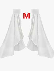 1pc Black Chiffon With Puff Sleeves & Grim 2 Elastic For Halloween Party Bride Sleeve Accessory - White - View 13