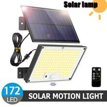 172 LED Solar Wall Light, Warm White, IP65 Waterproof, With Motion Sensor And 3 Lighting Modes, 16.4ft Cable, Suitable For Yard, Porch, Corridor, Halloween And Christmas Decoration Lighting - Warm Light - View 10