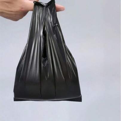 200pcs Disposable Mini Trash Bags, 18cm*29.3cm Plastic Small Garbage Bags With Handles, Suitable For Office, Car, Kitchen, Bathroom, Home, Living Room, Dorm And School Waste Storage