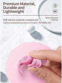 1 Pair Pink Noise-Blocking Earplugs And Ear Covers In One Set. Ideal For Sleep, Study, Dormitory, And Industrial Environments. A Must-Have For Noise Reduction And Eliminating Snoring. Designed For Various Scenarios Such As Sleep, Study, Dormitory Life, And Industrial Settings. Made Of Soft Silicone Material That Fits The Ear Canal And Provides A Comfortable Fit Without Any Discomfort. Side-Sleeping Does Not Press On The Ears. It Is Difficult To Shake Off. Stable And Comfortable. Repeatedly Washable. Compact And Lightweight, Convenient For Daily Carrying. - D-Pink - 查看 9