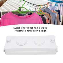Retractable Clothesline Indoor 304 Stainless Steel Double Rope Wall Mounted Clothes Drying Laundry Line For Balcony Bathroom White - White - View 5