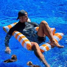 充气游泳圈、漂浮床、躺椅、水上漂浮装置、沙滩水上游乐设备 - 藍色-1PC - 查看 6