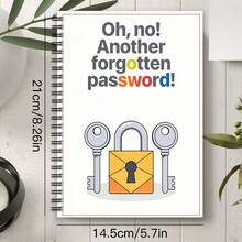 1pc Password Management Notebook With Lock - Lockable Diary With Key, Suitable For Home/Office Password Book To Store Passwords, Notes And Sensitive Information, With Locking Mechanism (Paper) - A5 - View 6