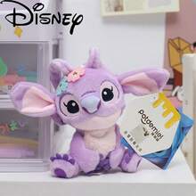 Disney Móc khóa hình Stitch nhồi bông chính hãng , mặt dây chuyền hình thiên thần màu tím, đồ trang trí ba lô cho trẻ em, quà tặng sinh nhật, lễ hội cho trẻ em. - Nhiều màu - Xem 10