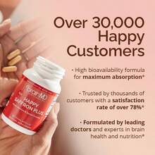 Abronikey Happy Saffron Plus - 90 Capsules - With Saffron Flower Extract, Curcumin & Zinc - Vegan, Gluten Free - 30 Servings - 90 Đếm - Xem 4