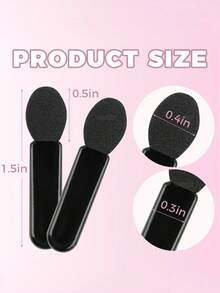 100支/50支/5支装多功能化妆刷，一次性化妆刷，眼影刷，眉刷，美甲刷，美甲晕染刷，美容工具，美甲工具 - 黑色 - 查看 8