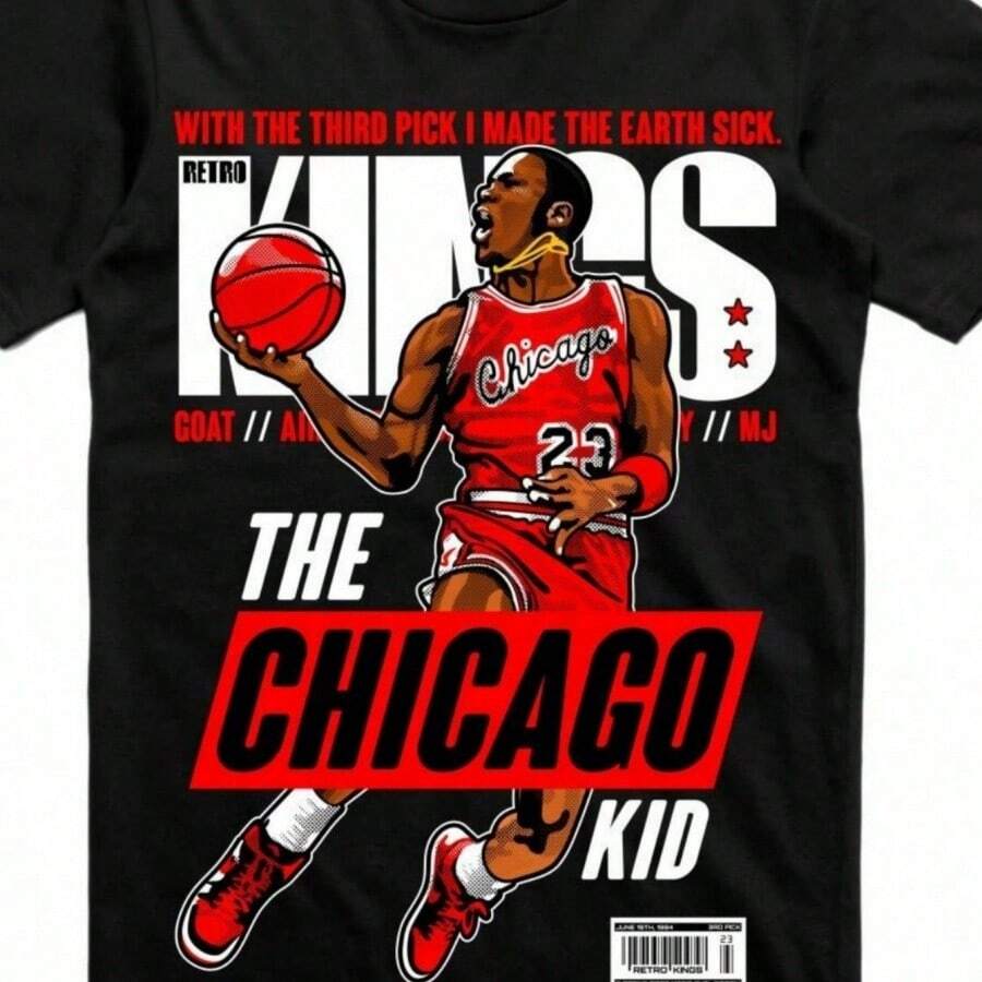 BRAND NEW Streetwear On Demand CHICAGO KID BLACK Tee Shirt SMALL-3XLARGE - 黑色 - 查看 1