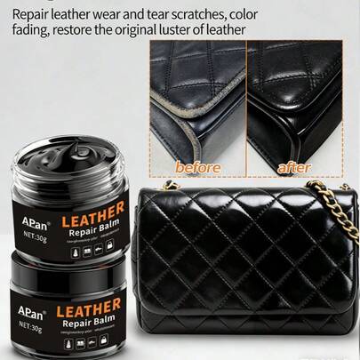 Black Shoe Repair Cream - Faux Leather Color Restorer (Includes Tools), Repairs Scuffs & Scratches On Shoes, Non-Fading For Men & Women, Suitable For St. Patrick's Day, Mother's Day, Father's Day, Shoe Repair, Faux Leather, Leather Shoes