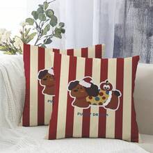 2pcs Animal Theme Pillow Covers, Cute Cartoon Pillow Cases, Striped Puppy Pattern Cushion Covers, Suitable For Living Room And Bedroom Sofa And Chair (Pillow Inserts Not Included) - Puppy - View 6