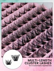 DIY Eyelash Extension Kit - Cluster Lashes, Waterproof Lash Glue & Sealant, Long-Lasting Individual Lash Clusters, Adhesive & Sealant, Makeup Tools - Multicolor - View 3