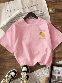[100% Cotton] TaggedThreads Jesus Lemonade Shirt, But My Jesus He Be Makin' Lemonade, Graphic Tee For Women, Casual Round Neck Short Sleeve T-Shirt, Cozy Summer & Fall & Winter Styles Short Sleeve Tops - Unisex Women's & Men's Campus Daily Wear - 粉色 - 查看 2