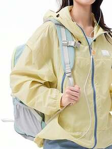 CAMEL CROWN Áo khoác chống nắng ngoài trời nhẹ, thoáng khí dành cho nữ, mùa hè. - Vàng nhạt - Xem 4