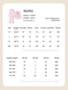 2pcs Disney Magic Mickey Mouse Print Cotton Pajama Set, Long Sleeve, Pink, Couple Sleepwear, Spring/Autumn - Pink - View 9