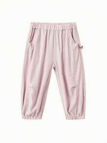 Balabala Young Girl Parachute Pants, Boys & Girls, Pleated Design, Summer Joggers 2026 - Rubber Powder - View 1