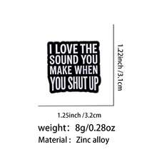 “我没想太多”珐琅徽章警示语录胸针松树翻领别针徽章背包服装配饰珠宝礼品 - 黑色 - 查看 17